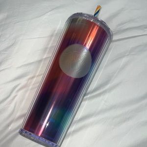 NWT Starbucks Acrylic 2021 Summer Rainbow Kaleidoscope 24oz Venti Tumbler